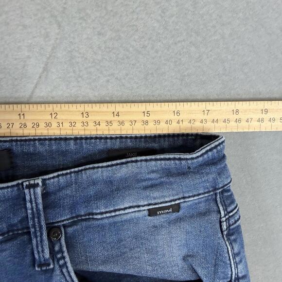 Mavi Jake Jeans Mens 36x32 Blue Medium Wash Slim Leg Tapered Stretch Denim - Picture 7 of 8